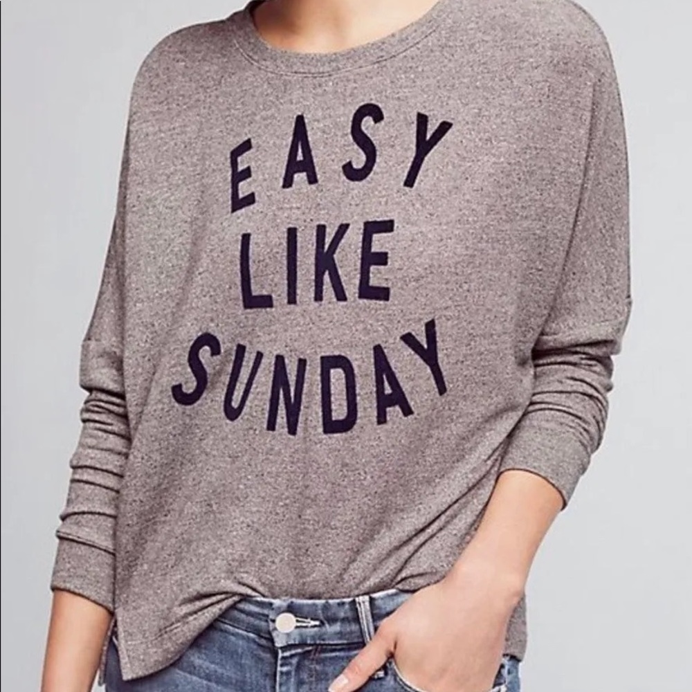 Anthropologie Sundry Easy Like Sunday Long Sleeve - Picture 2 of 6
